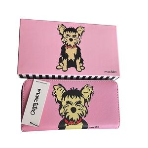 NWT Marc Tetro Yorkie Full Zippered Wallet In Giftable Box